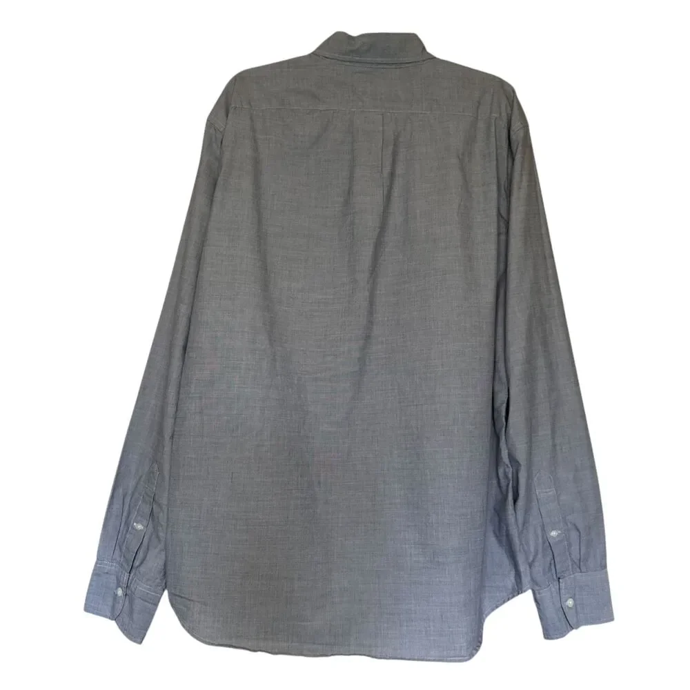 J. CREW men's size large L Coolmax slim secret wash shirting lightweight shirt